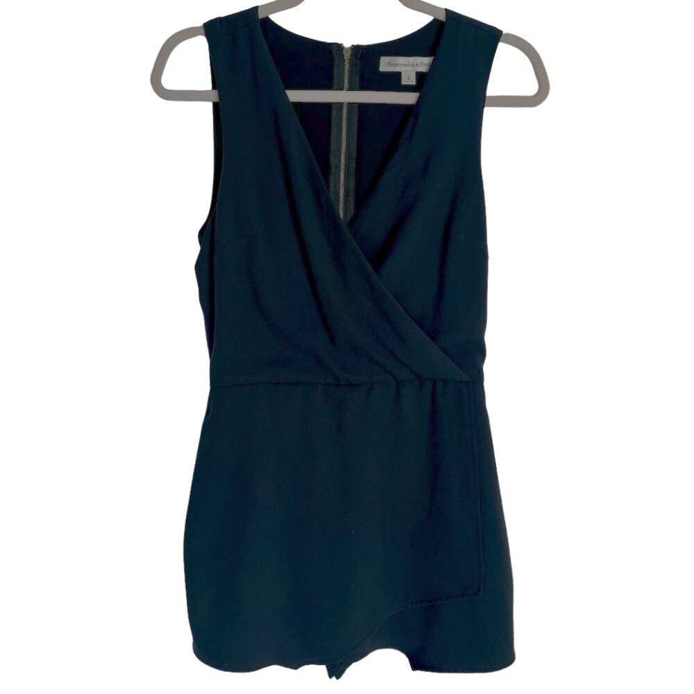 Abercrombie & Fitch Navy Blue Zipper-Back Romper
